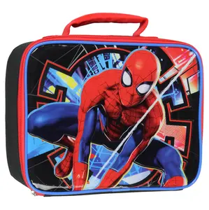 Marvel Spider-Man Lunch Box Spiderman Superhero Insulated Kids Lunch Bag Tote 11"