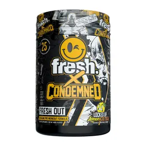 Condemned Labz x Fresh Collab Preworkout Locked Up Lemon Ice Tea Beverage Nata Healthcare Fitness Energy Sport