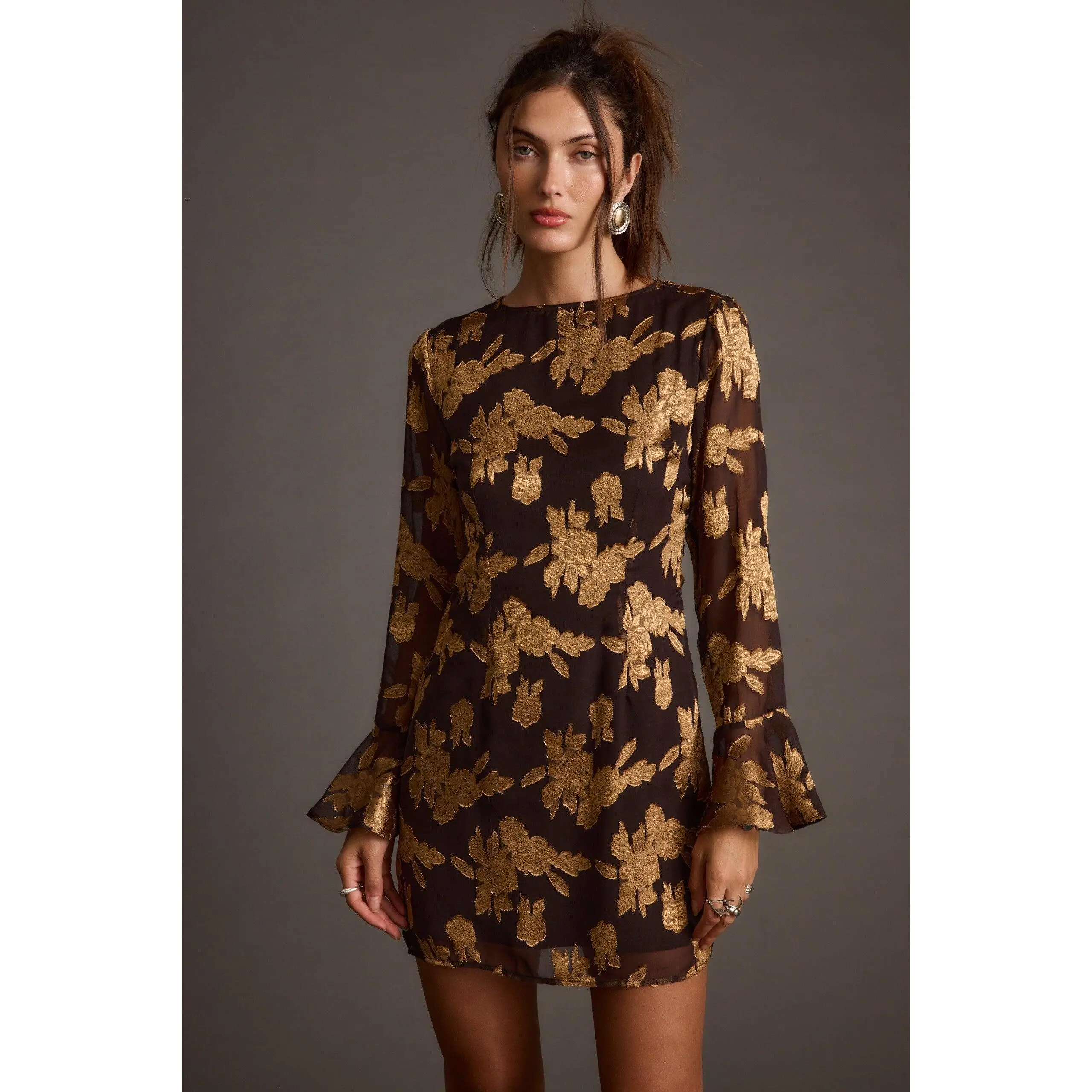 Marissa Gold and Black Floral Mini Dress - TikTok Shop Marissa Gold and Black Floral Mini Dress - TikTok Shop