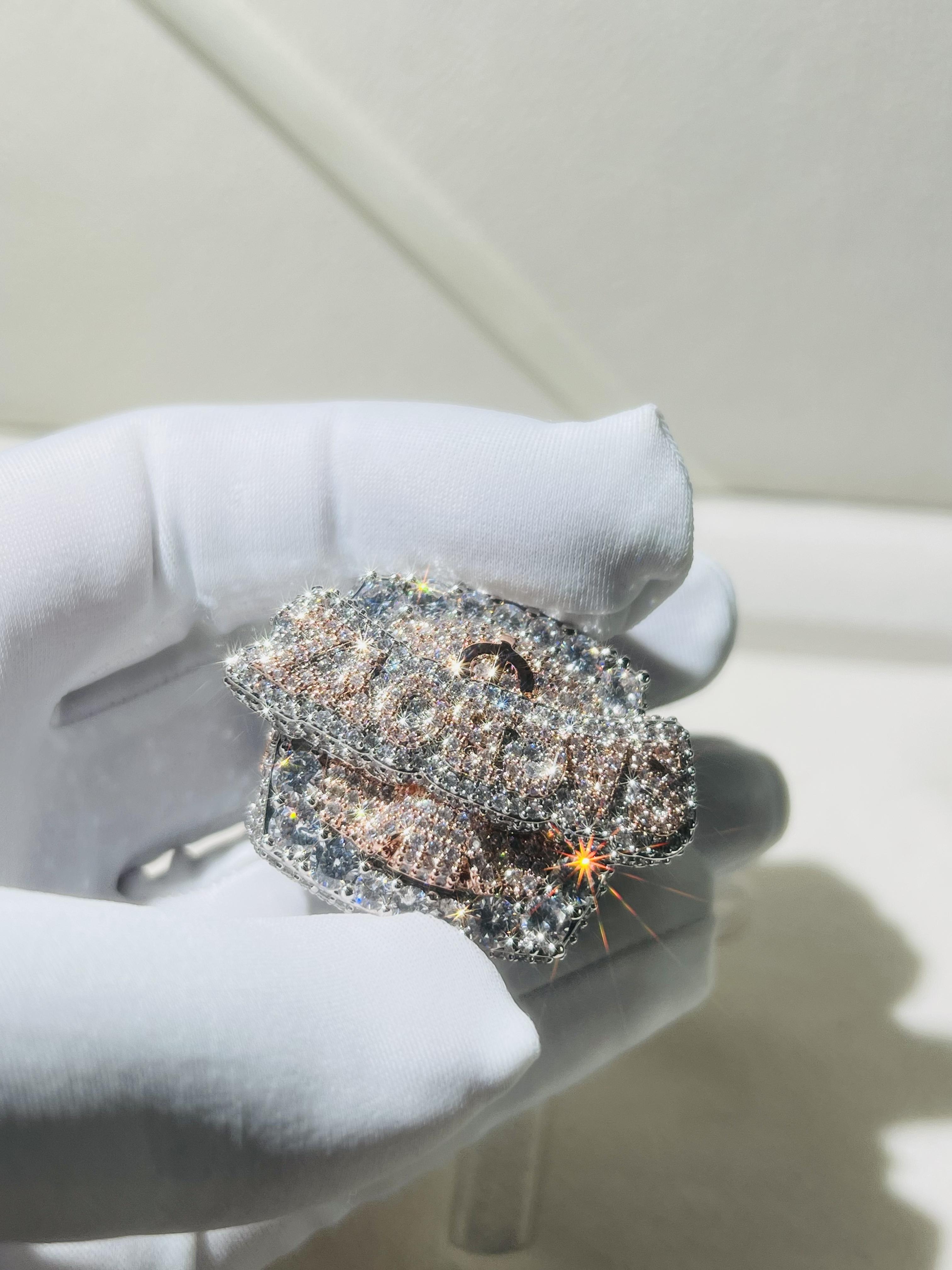 Personalized custom style hip-hop champion ring, authentic VVS boutique ice luxury style ring, men's high-end ring, Mother's Day and Father's Day gifts, holiday limited high-end style ring, exclusive for street rap singers