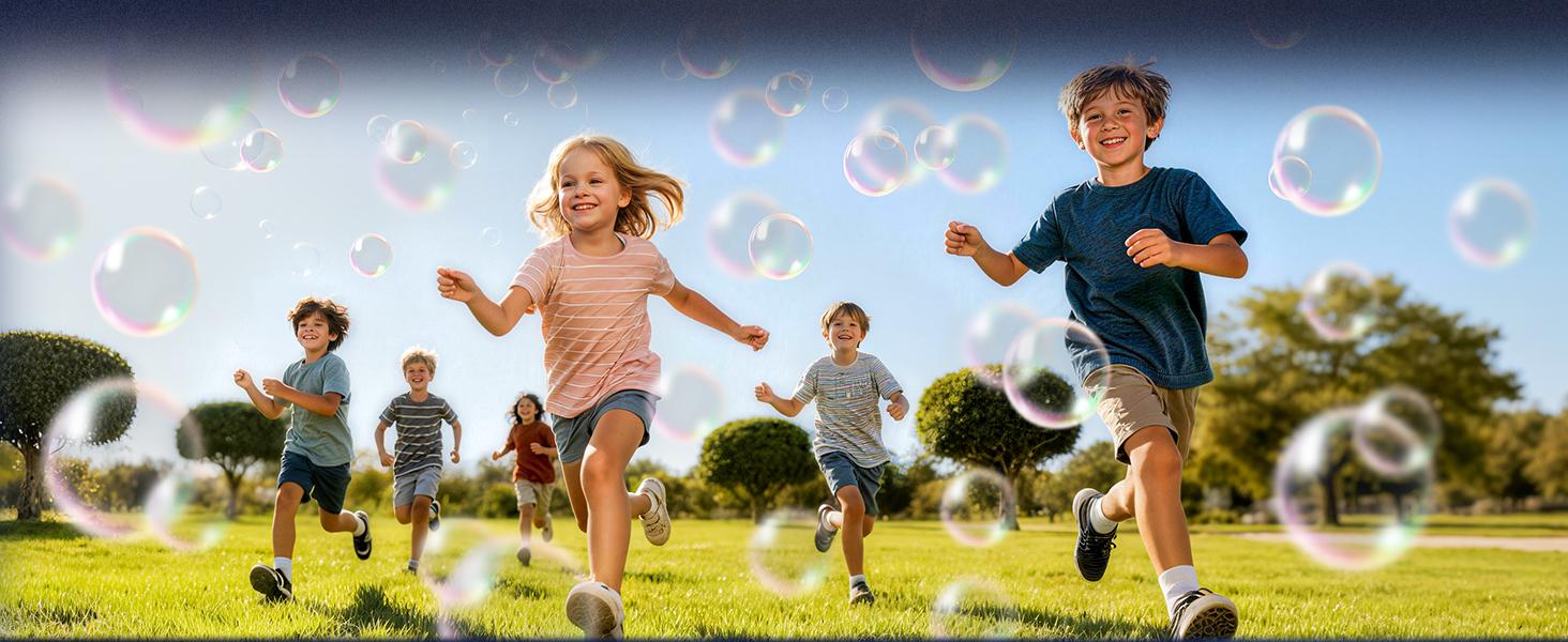 Cossy Rechargeable Bubble Machine, 360° Automatic Rotation Bubble Machine for Kids, Bubble Maker with Remote Control, RGB Lights & 20000+ Bubbles Per Minute, Outdoor Toys Games for Kids/Adults