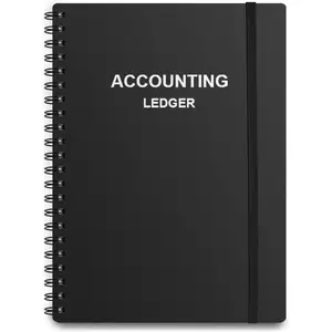 Accounting  Book A5 -  Accounting Log for Small Business Bookkeeping & Personal Use - Account  Notebook Track Accounts, Deposit, Expense & , 5.8 X 8.25 Inch, Black