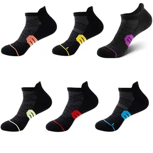 6Pairs Women's Compression Running Socks - Thick Cushioned Ankle Support Low-Cut Athletic Socks, Moisture-Breathable,Compression Socks, Sports Accessories, Sporty Look, Comfortable Fit