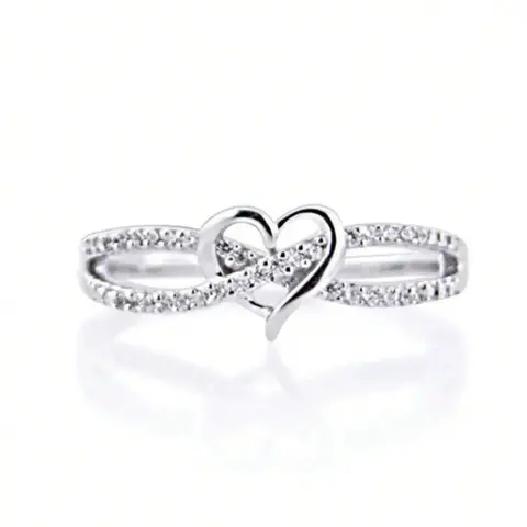 1 PC Romantic Cubic Zirconia Heart Design Ring For Women For Engagement Party Jewelry Valentine's Day Gift Heart Cluster Ring Heart Shaped Ring Cubic Zirconia Rings Beautiful Rings
