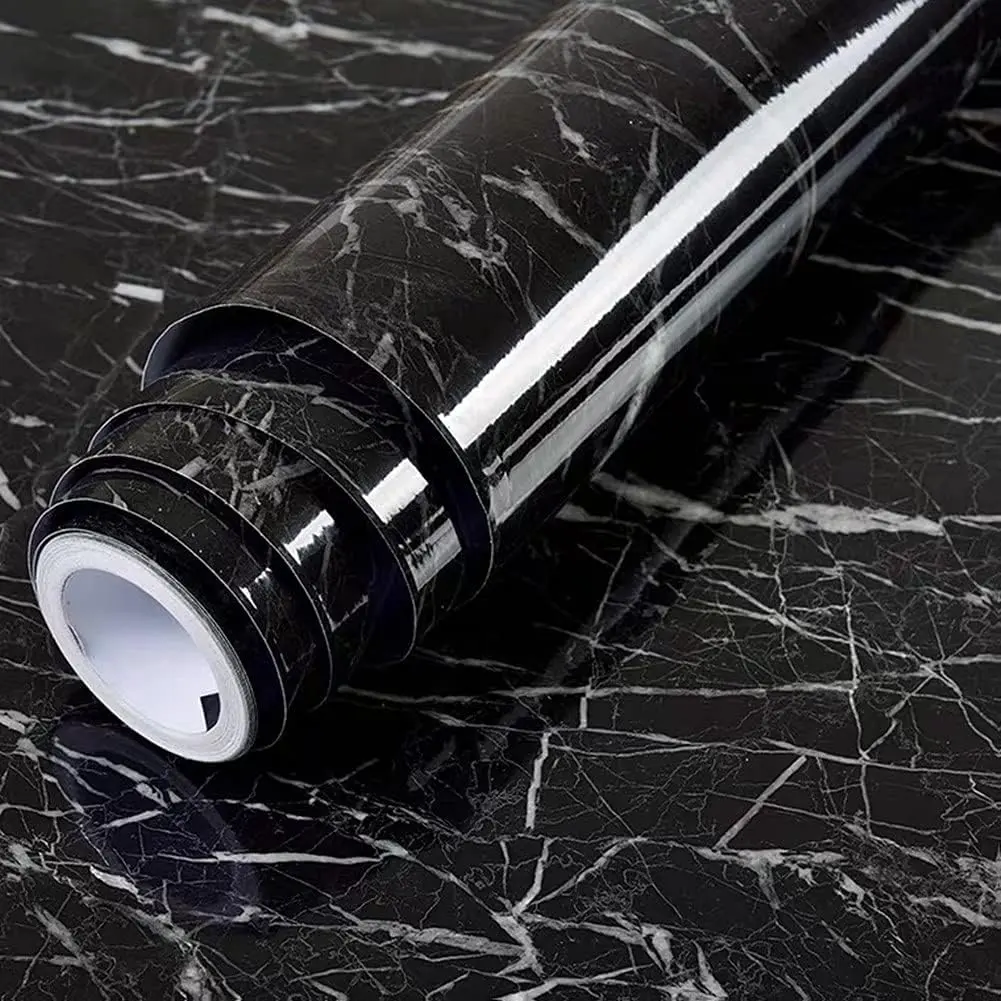 Black Wallpaper Black Peel and Stick Wallpaper Marble Counter Top Stick on Wall Paper Backsplash Self Adhesive