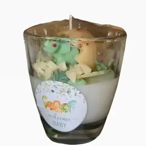 Green Baby Dinosaur Hatching Candle