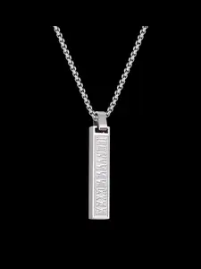 Simple Roman Number Engraved Pendant Necklace for Men, Stainless Steel Jewelry for Party, Daily Clothing Decor, Trendy All-match & Exquisite Jewelry for Birthday Gift