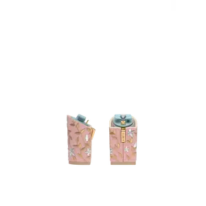 Block Heel Kit 4 Blush Gold Floral Embroidery