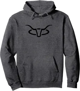CCR Original Longhorn Rodeo Black Logo Pullover Hoodie - Hannahgu Shop 41B0D8G9JSLP
