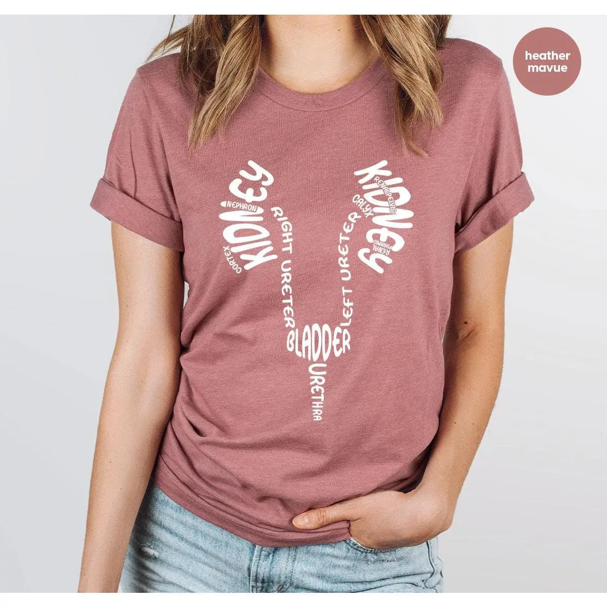 Urology Anatomy Shirt Urology Anatomy Shirt Nephrologist Graphic Tee Funny Urologist Shirt Kidney Graphic Shirt Internal Organ Shirt WUroloNurse