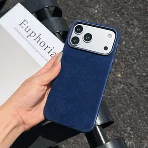 Luxury Washed Color Denim Jeans Phone Case For iPhone 17 Air 16 15 14 13 Pro Max Plus Shockproof Borderless Cooling Cover