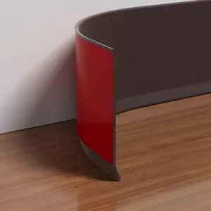 Flexible Vinyl Baseboard Trim, 4 Inch Peel and Stick Baseboard Molding Trim, Rubber Wall Base Board Moulding Trim for Floor (20 )