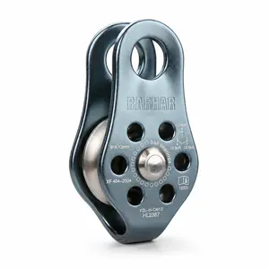 BARHAR Heavy Duty Single Pulley Block for Climbing Hand Ascender, 4–13mm Rope Compatible, Aluminum Alloy Rescue Pulley for Rigging, Lifting & Rope Access