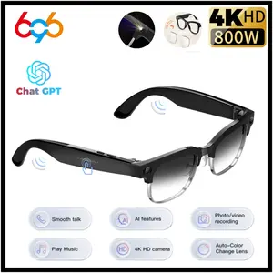 New Ai Photography Glasses 8mp, Ai Voice Wake-Up, Photo Recognition, Smart Interaction & Translation, HD Video Recording, WiFi, Noise Reduction, Smart Glasses Camera, With a lightweight design of only 35g