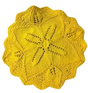 The Superbloom Dishcloth – Bright Floral Mosaic Knit by Theressa Silver