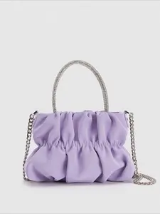 Women's Cute Chain Strap Flap Square Bag, Fashionable Solid Color Shoulder Bag for Daily Used, Casual Trendy Versatile High-quality Daily Commuting Bag