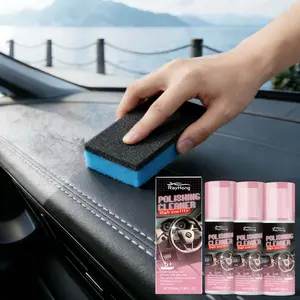 3Pcs Car Interior Cleaner Kit Quick Stain Remover for Leather Seats Dashboard Restore Shine Fast Clean Auto Interiors