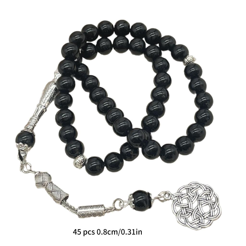 45 Beads Prayer Rosary Bracelet Tasbih Meditation Religion Eid Gift Hand Chain