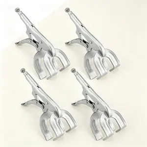 Metal Welding Clamps, 4-Pack Quick-Release Locking Pliers, 9-Inch Heavy-Duty Clamping Tools, Reusable Secure Grip Vise Clamps, Easy Removal Adjustable Hand Tools for Workshop and DIY Projects
