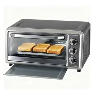 Toaster Oven Countertop 19Qt, 5-in-1 Bake Toast Broil Pizza Warm, 1300W Small Oven with 30-Min Timer, Adjustable Temp up to 400°F, Includes Fry Basket, Baking Pan & Rack – Perfect for Family Meals, Dorm & Apartment (18”D x 9”W x 14”H)