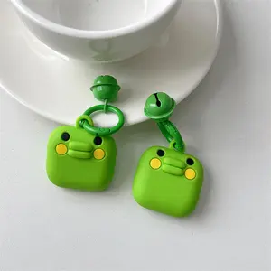 Cute green Guji anti loss device protective cover with bell for AirTag anti loss device