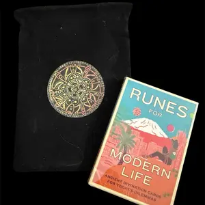 Runes for Modern Life Oracle Cards with Bag Ancient Divination Cards for Today's Dilemmas