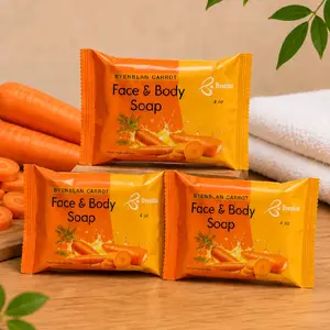 Byenblan Carrot Face & Body Soap 4 oz - 3pcs