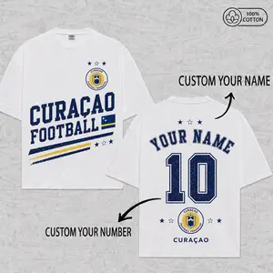 2026 Custom Your Name & Number Curacao Spirit 100% Cotton T-shirt, Personalized Curacao Tee, Customized Curacao Football Shirts For Men, Football T-Shirt For Team, The Big Tournament 2026 Inspired - Paul Grayason Shop