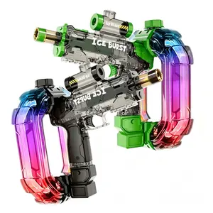 2pc Automatic Electric Water Gun for Kids and Adults, 500ml Large Capacity, 26-30FT Long Range, Lights & Sound, Summer Outdoor Pool Water Blaster