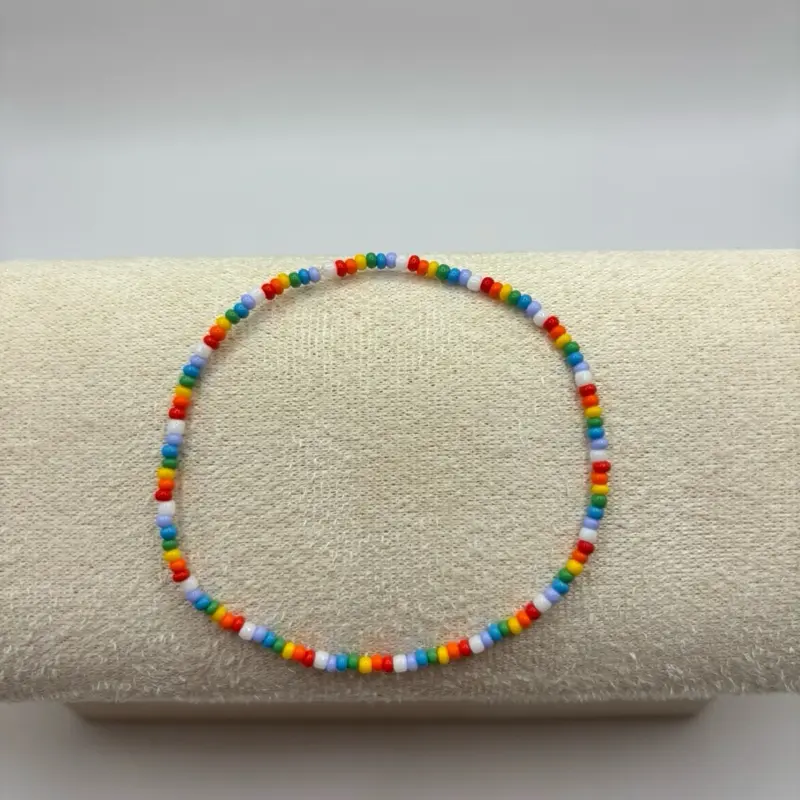 Rainbow Pop Seed Bead Bracelet