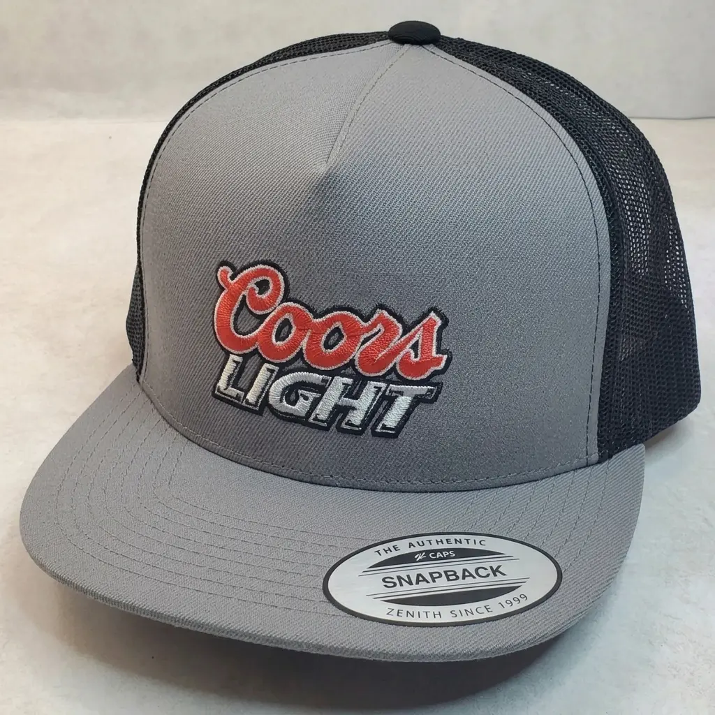 Coors Light Embroidered Retro Hat Trucker Hat Many Colors Snapback Hat, Unisex Casual Street Style, Gift Idea For Her Him, Unisex Everyday Wear