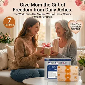 Mother's Day Gift: Japanese Heat Patches for Pain Relief - Back, Knee & Joint Pain - 13H Long Lasting Invisible Heat Therapy - 7 Patches/Pack - 1/2/3/4 Packs Available