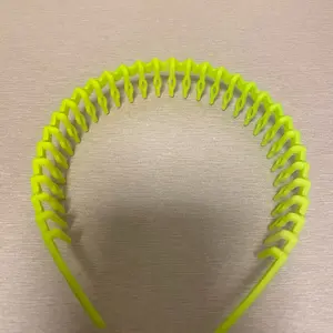 PLAIN SOLID COLOR ZIGZAG PATTERN HEAD BANDS Neon Green Fashion Accessory for Women