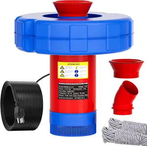 Pond Fountain Aerator 1HP 110V 750W 15000 GPH Floating Fountain Pump with 100 FT Power Cord 2 x 100 FT Rope Timer Fully Automatic Powerful Aerating Fountain for Larger Ponds, Lakes outdoorfun
