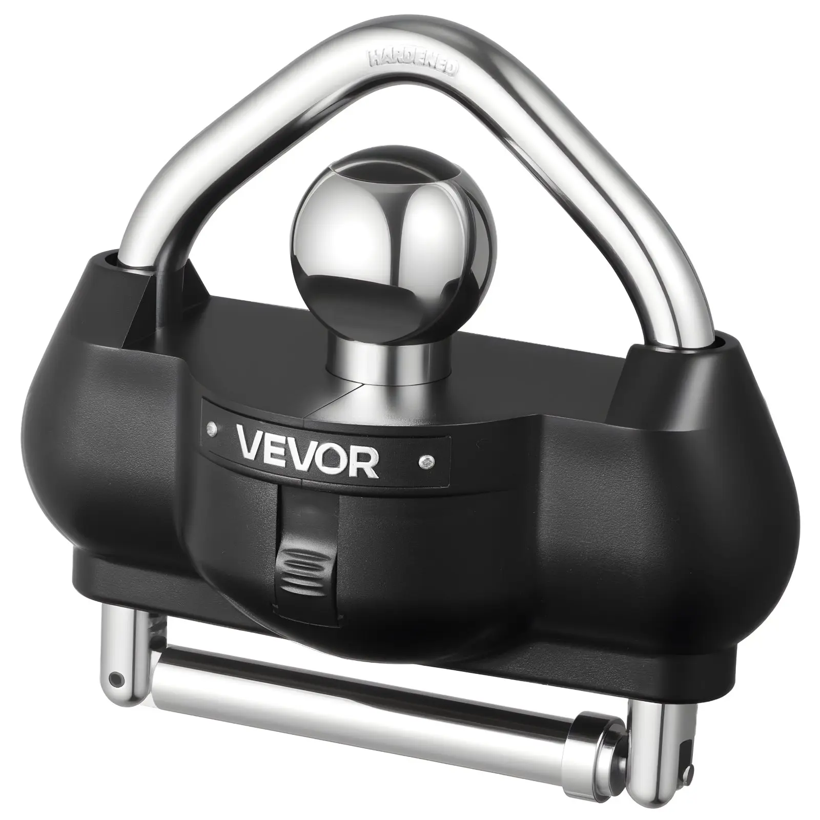 【DealsForYouDays】VEVOR Trailer Hitch Lock, Fits for 1-7/8 in, 2 in, 2-5/16 in Couplers, Heavy-Duty Anti-Theft Trailer Ball Lock with 3 Keys, Prying-Resistant, Adjustable Height Design for RVs, Boats, Trailers, Black