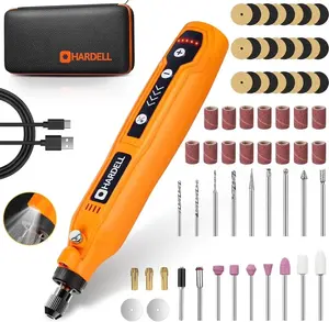 HARDELL Mini Cordless Rotary Tool,5-Speed Adjustment 3.7V Rotary Tool Drill Kit with 69 Accessories for Sanding,Diy Etc
