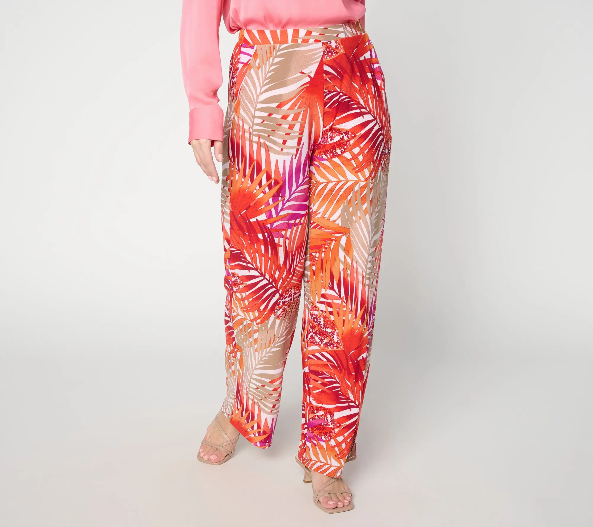 Attitudes by Renee Tall Como Jersey Printed Crop Pants