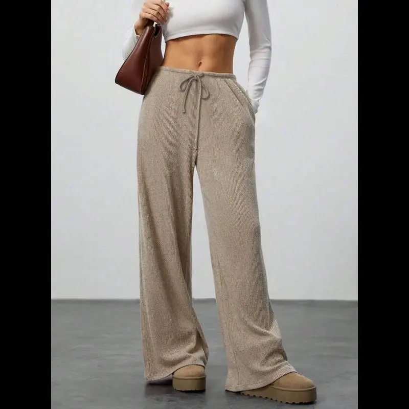 Plus Size High Waist Comfortable Wide Leg Casual Joggers, Universal Fit Sports Pants for Relaxing Body Shape, Perfect for Daily Wear