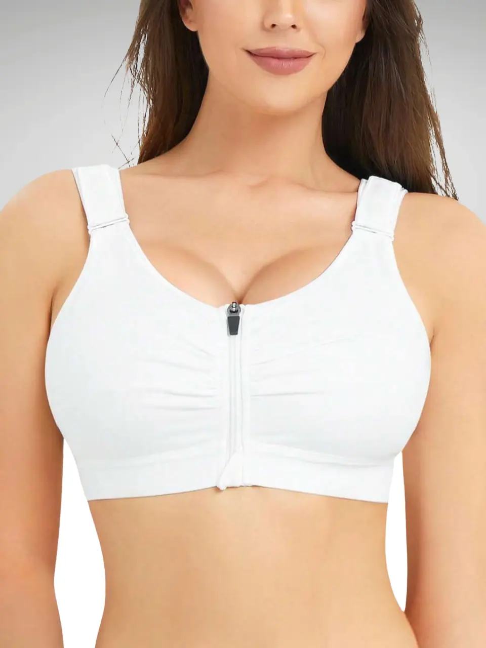 Women’s Front Closure Recovery Bra – Full Coverage Wireless Compression Bra for Post-Mastectomy Healing Comfort Womenswear