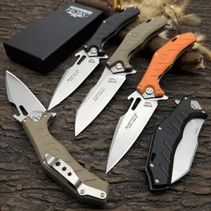 Portable Folding Fruit Knife, Stainless Steel Blade with Multi-Color Non-Slip Handles