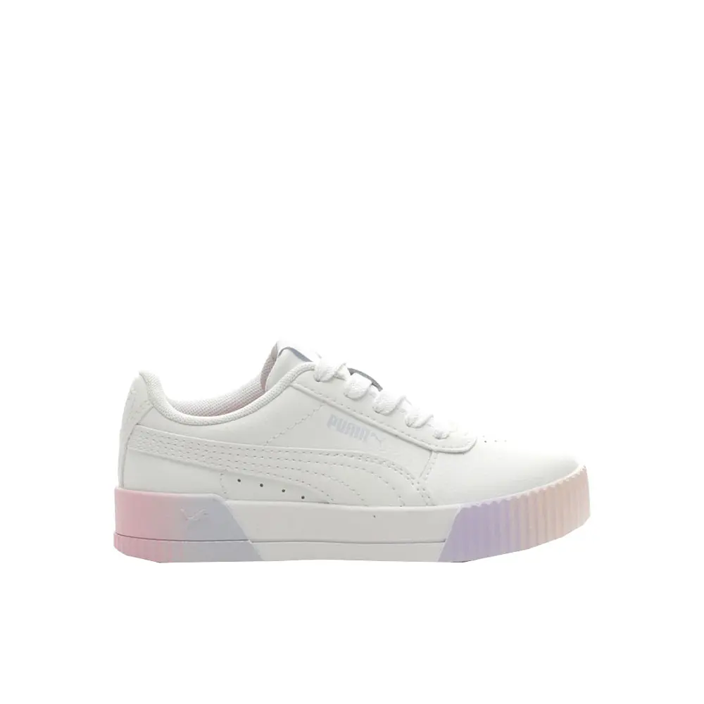 PUMA Kids Girls Carina Fade 2 Lace Up  Sneakers Shoes Casual - White