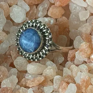 Kyanite Ring Solid 925 Sterling Silver Natural Gemstone Size 7