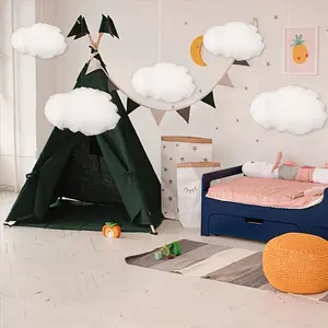 5 Pieces of Simulation Cloud Ceiling Decoration - Ideal for Weddings, Stage Events and Parties - Visual Impact, Multifunctional Decoration - High Quality Easy to Install, Realistic White Hanging Room Ornament