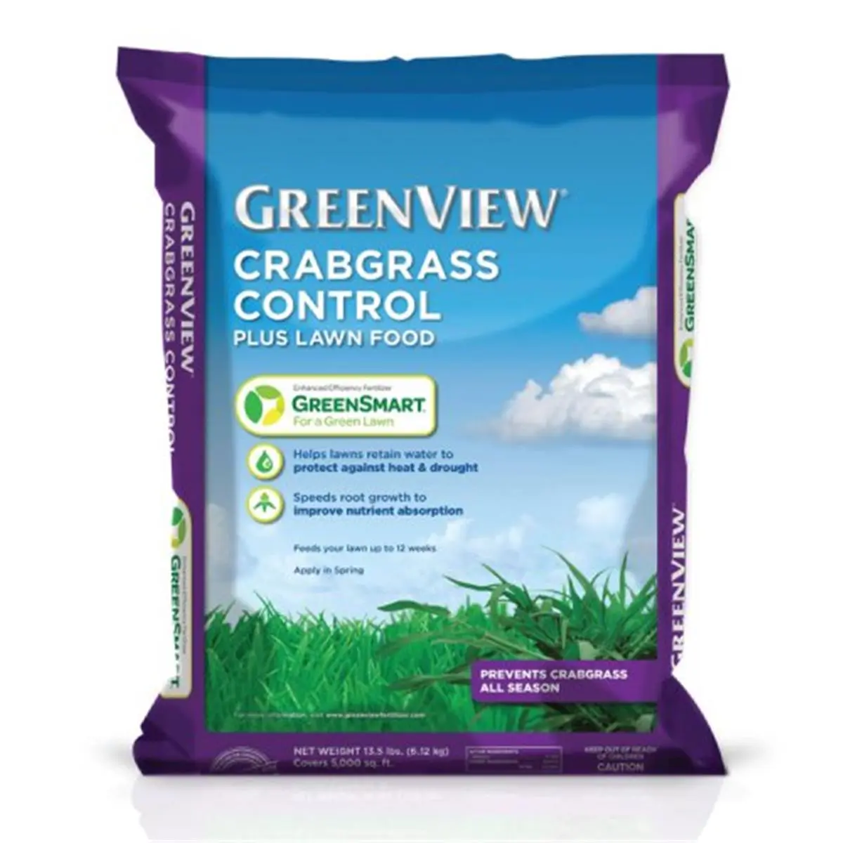 212 MAIN G81 2131159 Greenview Crabgrass Control Plus Lawn Food With Greensmart, Prevents Weeds