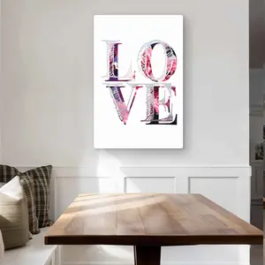 Begin Home Decor C1MP243606J6V0 24 x 36 in. Love Bloom - Shapes Bedroom Metal Print Wall Art for Home Decor