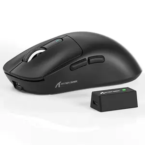 ATTACK SHARK Attack Shark X3 Pro Gaming Mouse, Flexible Gaming Options, Ultra-light 59g Wireless Mouse, Adjustable Dpi High Dpi, PAW3395 Gaming Sensor Tri-mode BT/2.4G Wireless/Wired, Computer Mouse
