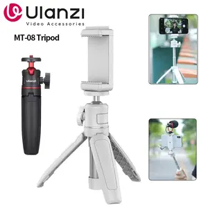 Ulanzi MT-08 Mini Tripod White Color Foldable Tripod Monopod  Mount 1/4'' Tripod Universal for DSLR Android iPhone Smartphone