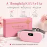 Neidga Menstrual Heating Pad, 2‑Hour Cordless Smart Uterus Warmer Belt, Electric Heating Waist Belt, Vibration Abdominal Massager, Portable Pain Relief Device, Holiday Present for Girls & Women, Black Friday Deal, Christmas Gift for Her