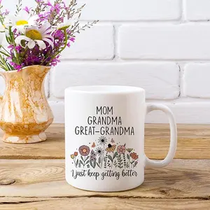 Promoted To Great Grandma Mug 11oz, Great Grandma Pregnancy Announcement Gifts, Christmas gift, Mothers Day Present for Great-Grandmas, Great Grandmother Gift, Great Grandmas