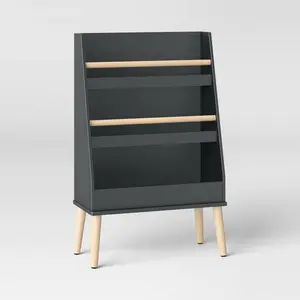 Modern Tall Three Shelf Kids' Bookshelf Dark Gray - Pillowfort